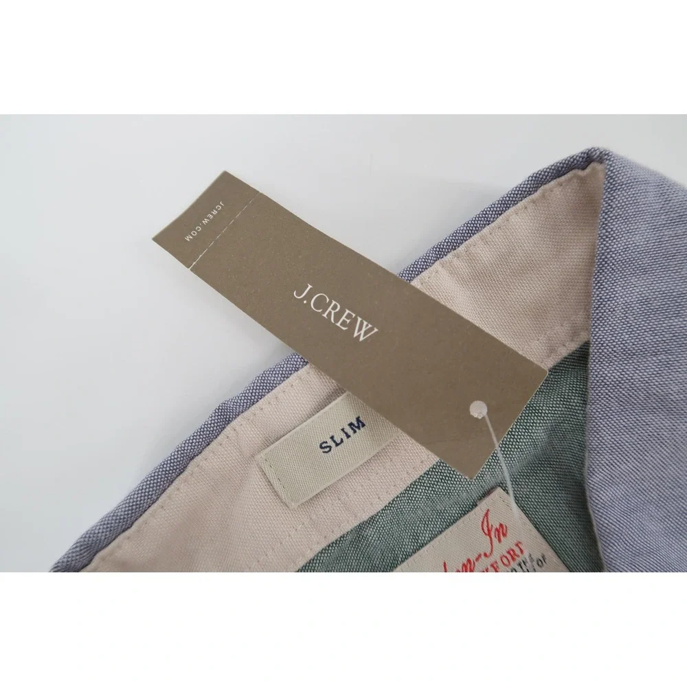 J.Crew Broken-In Oxford Shirt Mens Large Slim Multicolor Colorblock AZ488 New